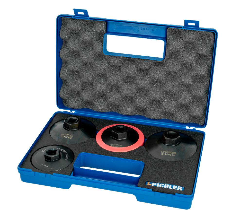 Oil filter socket set 4 pcs., 64,4 mm / 74,4 mm / 76 mm /  80 mm