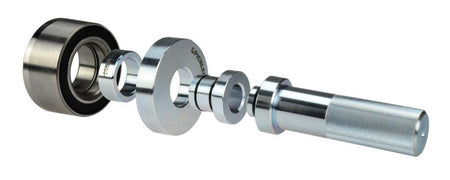 Universal press piece set 45 pcs. Ø50-135 mm incl. guide Ø34 mm-Ø55 mm