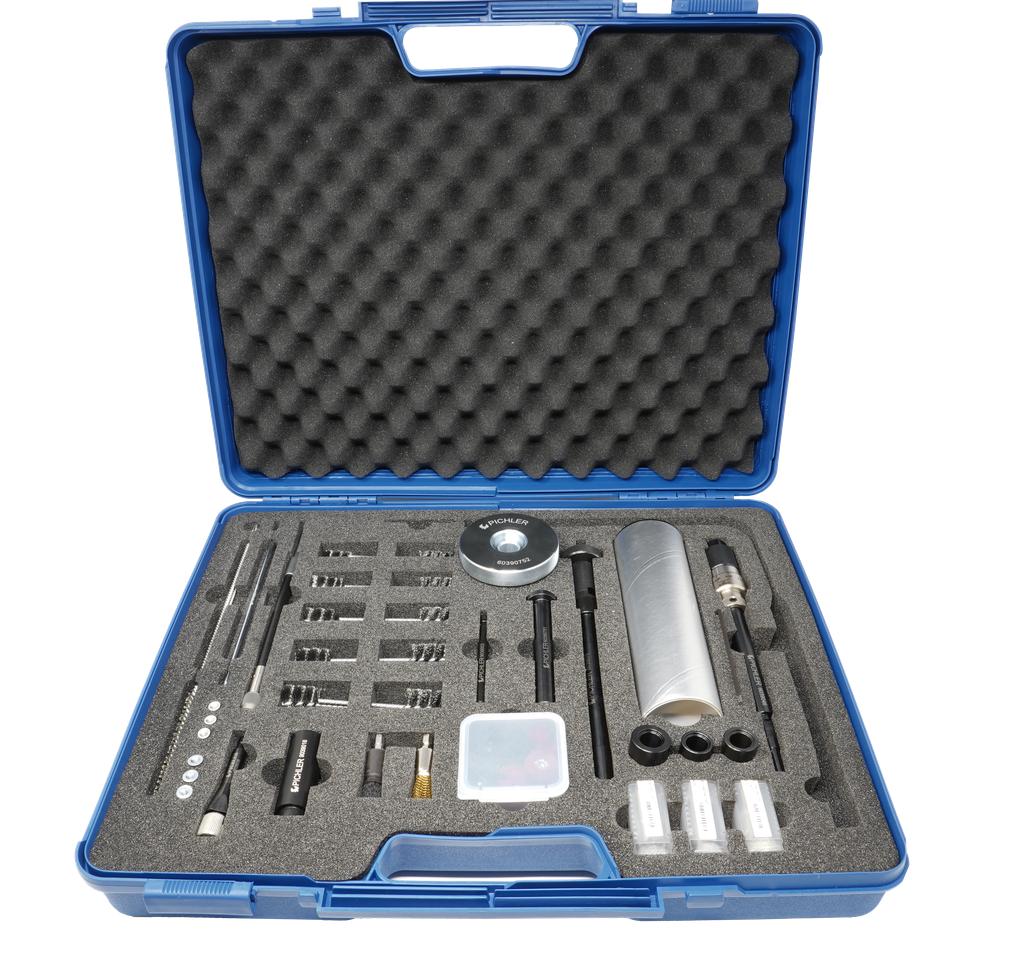 Injector shaft cleaning set with 5 modules