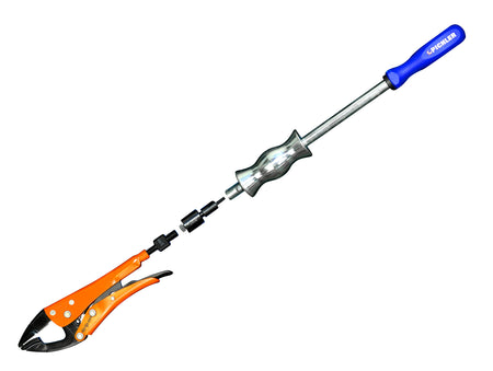 Grip-plier set with slidehammer