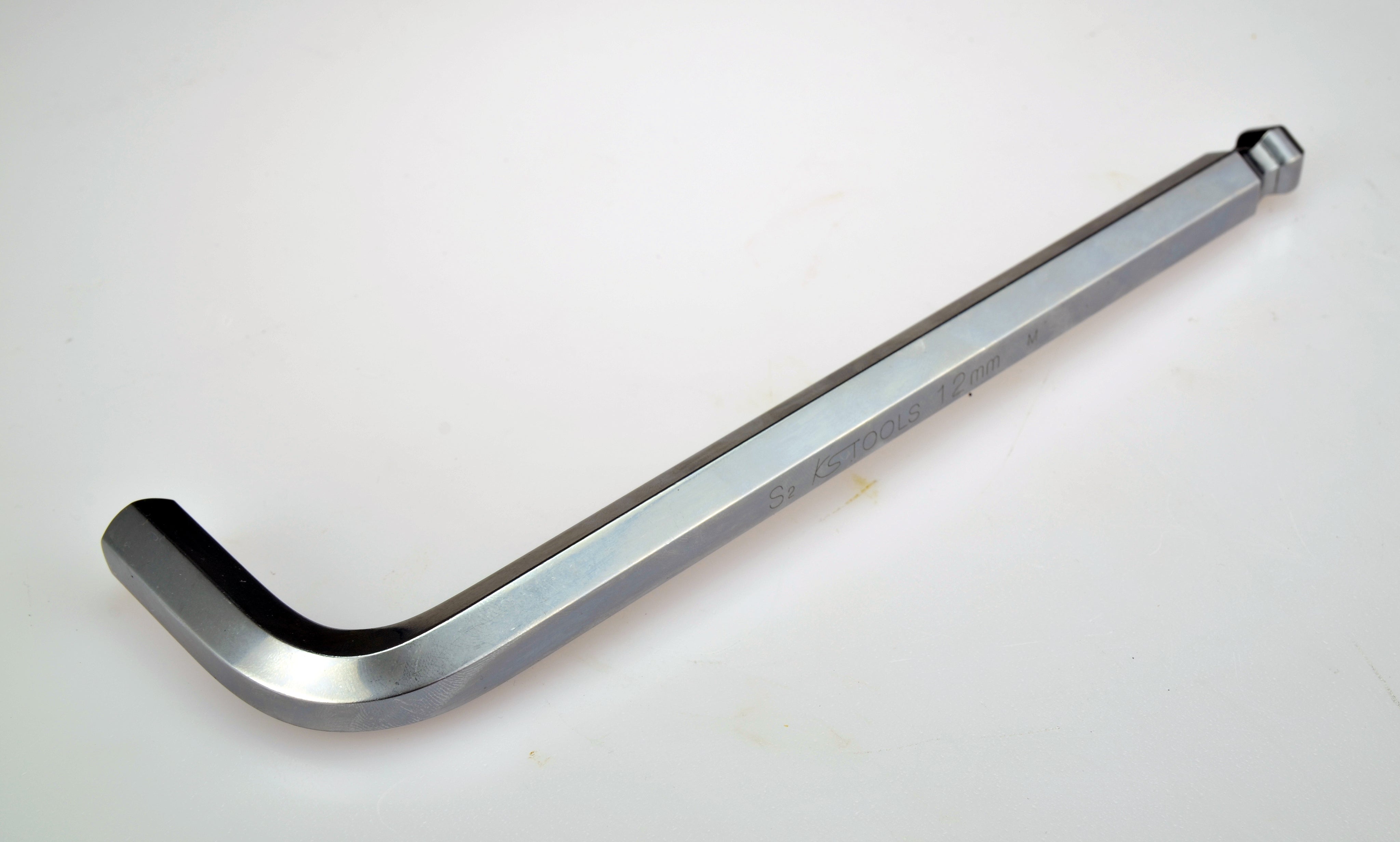 Winkelstiftschlüssel 12mm Innensechskant lang, mit Kugelkopf