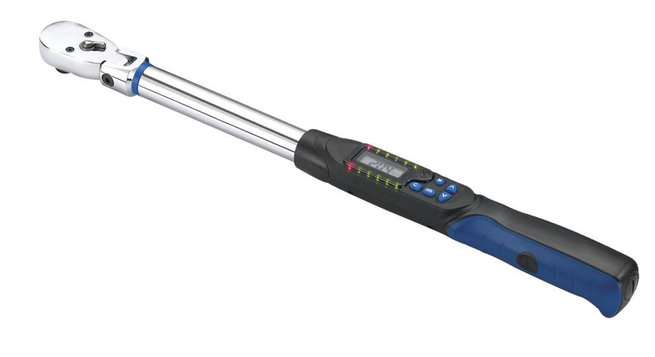 Digital torque wrench 1/2", (17) 68 - 340 Nm incl. rotation angle with swivel head