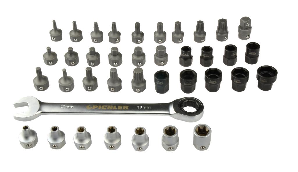 Socket and Bit Set "Extra Short" 38 pc