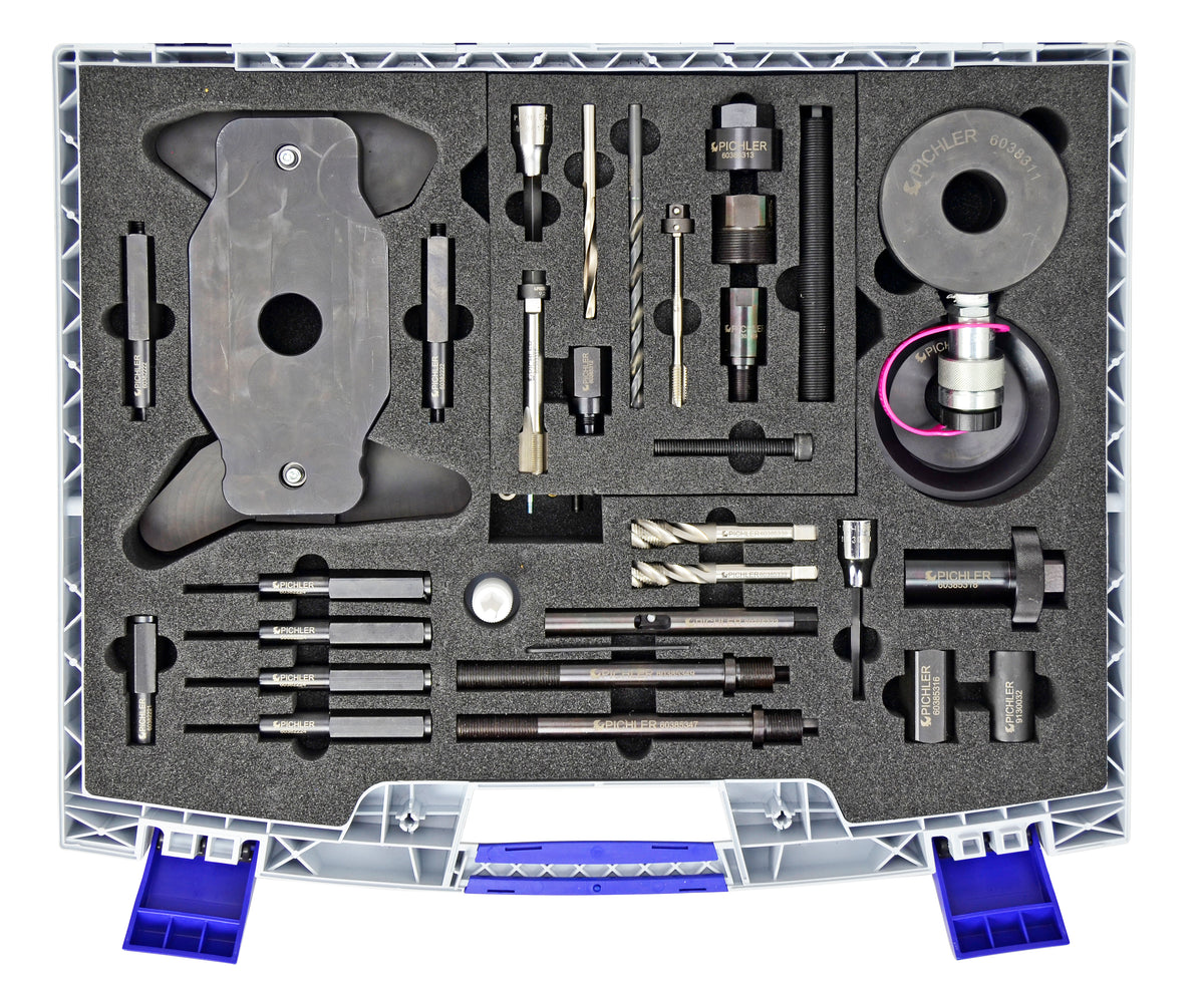 Injector Removal Set M9R / M9T / R9M with 20 t hydraulic cylinder for Renault, Nissan and Opel/Vauxhall