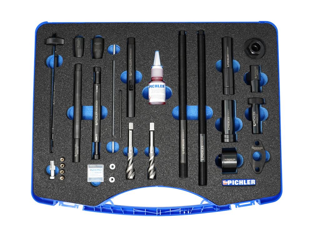 Universal pulling kit for broken injectors