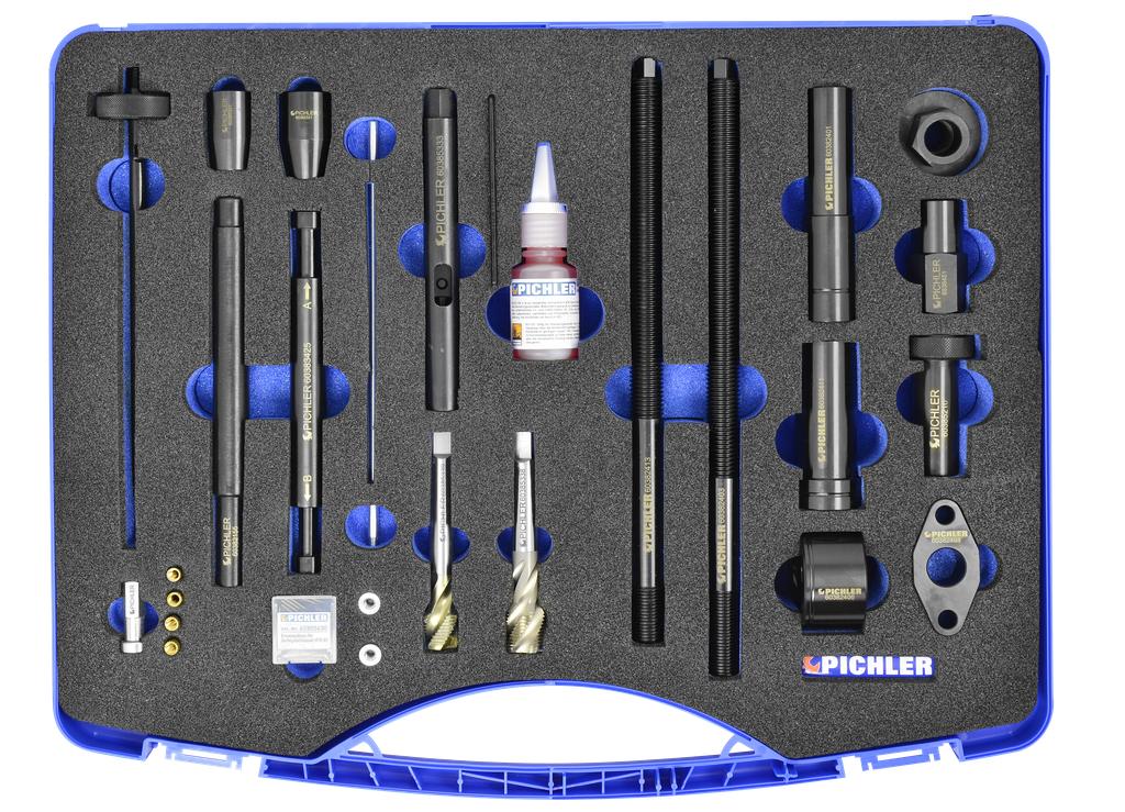 Universal pulling kit for broken injectors