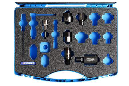 Injector disassembly adapter STARTER SET of BOSCH and DELPHI injection nozzles