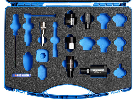 Injector disassembly adapter STARTER SET of BOSCH and DELPHI injection nozzles