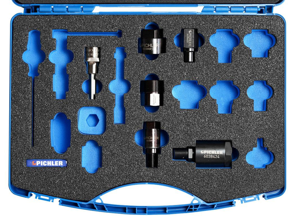 Injector disassembly adapter STARTER SET of BOSCH and DELPHI injection nozzles