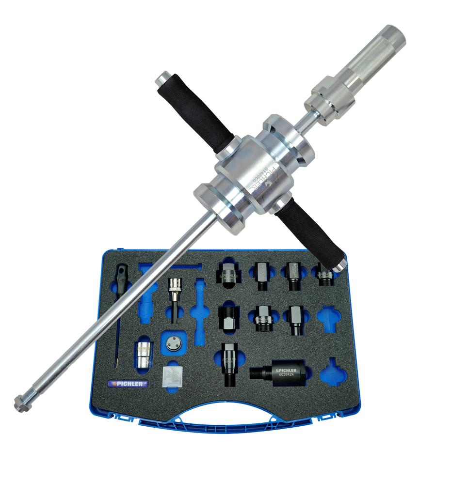 Injector Puller Kit "Manuel" Slide Hammer 8.0 kg & Adapter Set 15 pc