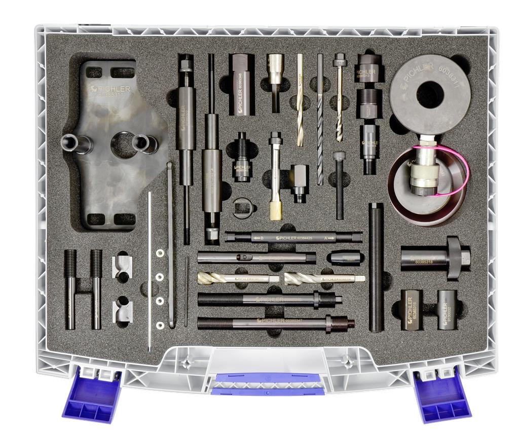 Injector removal set SOFIM with 20 t hydraulic cylinder for F1AE-2,3 l and F1CE 3,0
