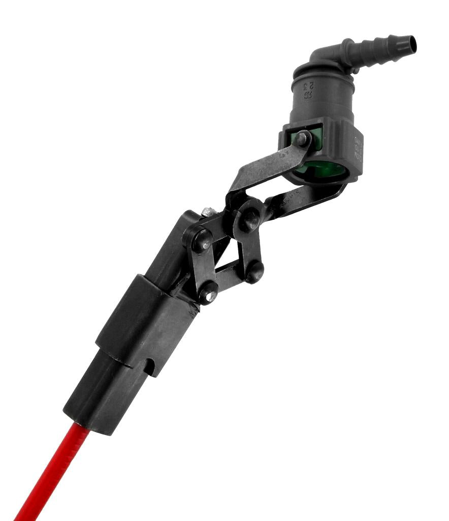 Quick coupler release pliers with bowden cable and locking mechanism