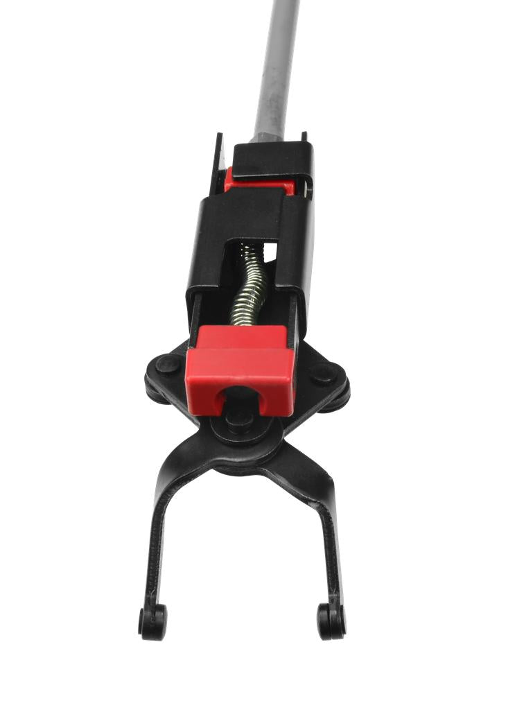 Quick coupler release pliers with bowden cable and locking mechanism