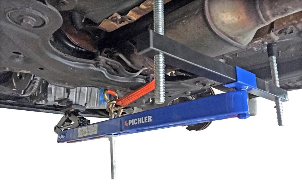 Universal under vehicle engine and gearbox support