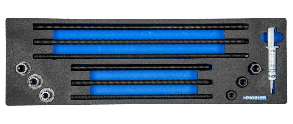 Spindle set M12 / M14 / M16 quality: 12.9 Spindle length: 330 + 500 mm incl. ball bearing nuts