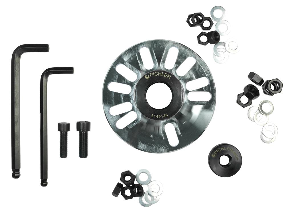 Wheel hub flange 3,- 4 and 5 hole pitch