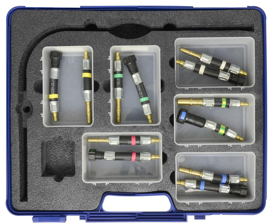 Adapter set with Quick Couplings SAE and metric 12 pc. with Coupling and Plug