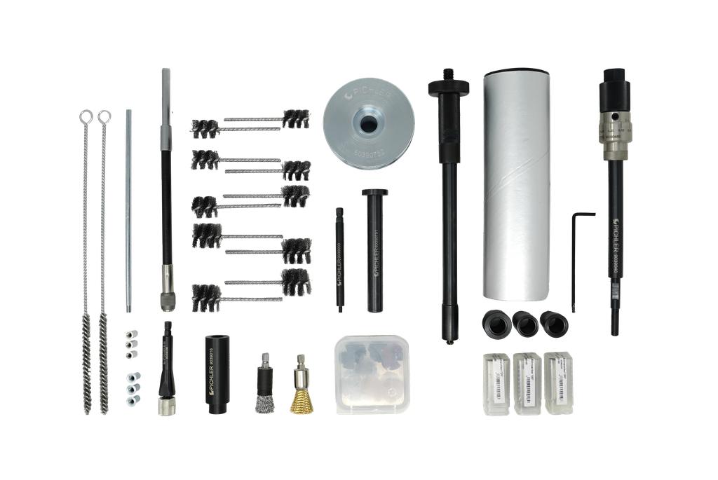 Injector shaft cleaning set with 5 modules