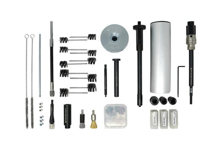 Injector shaft cleaning set with 5 modules