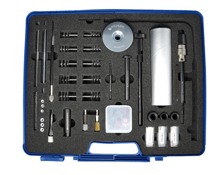 Injector shaft cleaning set with 5 modules