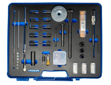 Injector shaft cleaning set with 5 modules