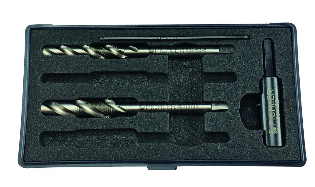 Special tap set with square for glow plug mounting thread M8x1 and M10x1