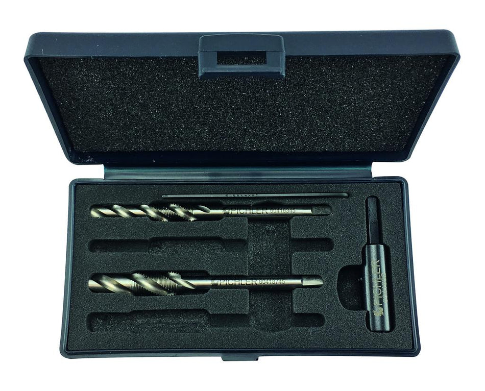 Special tap set with square for glow plug mounting thread M8x1 and M10x1