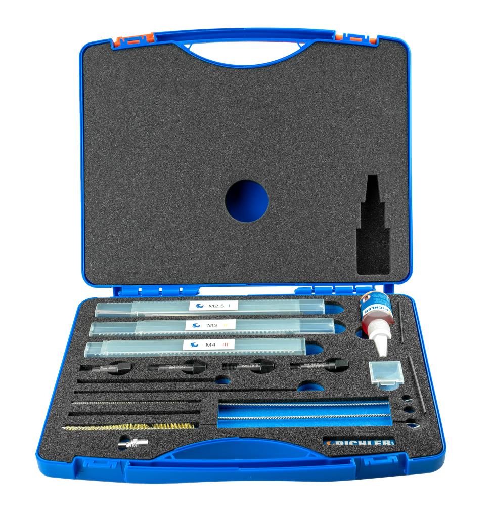 Universal broken glow plug tip removal set M8x1, M9x1, M10x1 & M10x1.25