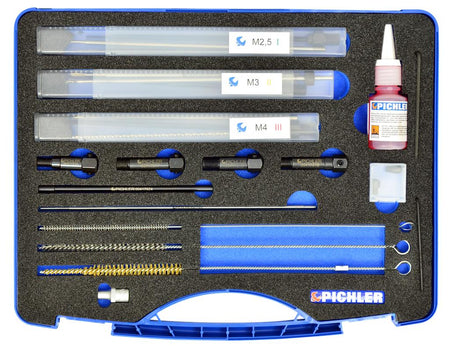 Universal broken glow plug tip removal set M8x1, M9x1, M10x1 & M10x1.25