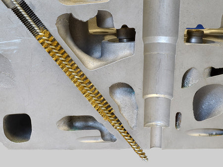 Glow plug hole brushes set 14 pcs.