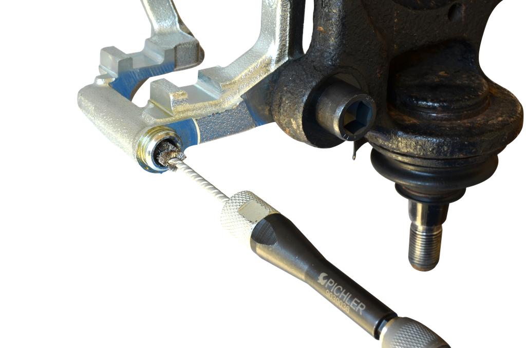 Twisted-wire brush cleaning set with brushes Ø 6, 8, 10, 13 & 16 mm