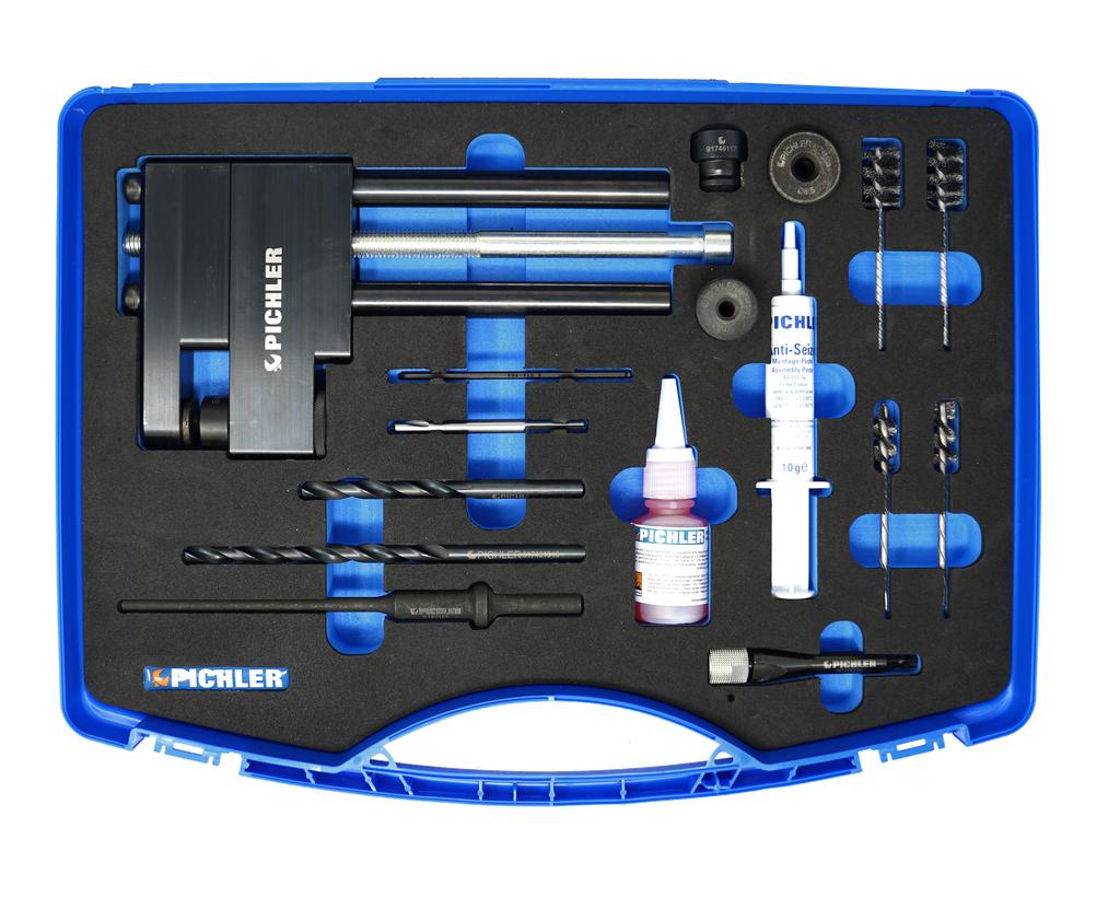 Drilling-out kit VAG 4-link bolt with cleaning brushes VW / Audi / Skoda