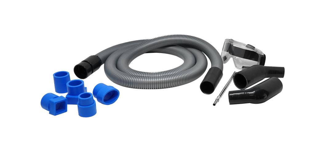 Walnut shell jet blasting unit for cleaning carbon deposits in the engi