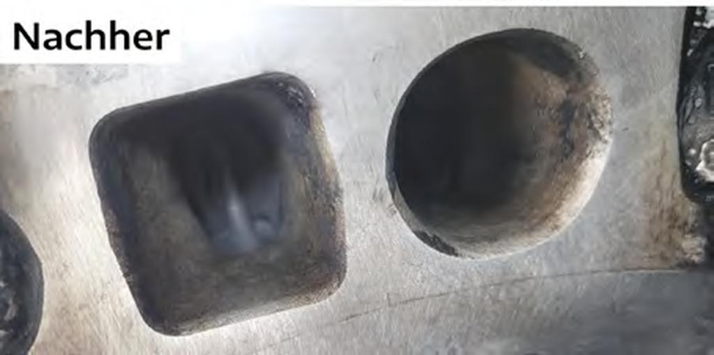 Walnut shell jet blasting unit for cleaning carbon deposits in the engi